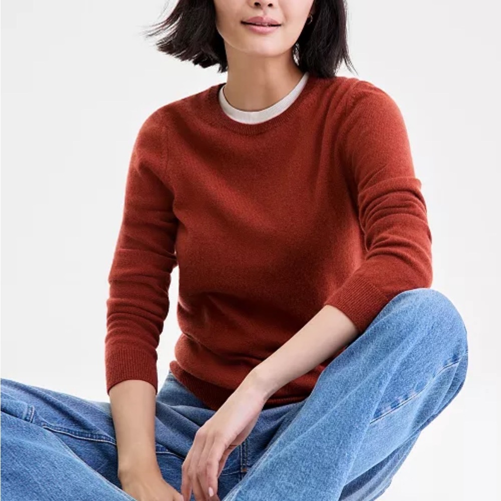 Charter Club Rust Crewneck Sweater